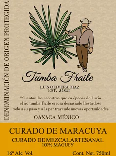 Etiqueta Frontal - Curado de Mezcal Maracuyá